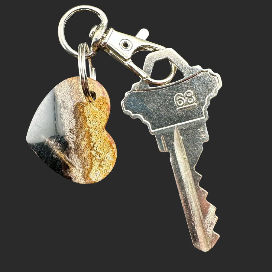 Petrified Wood Keychain