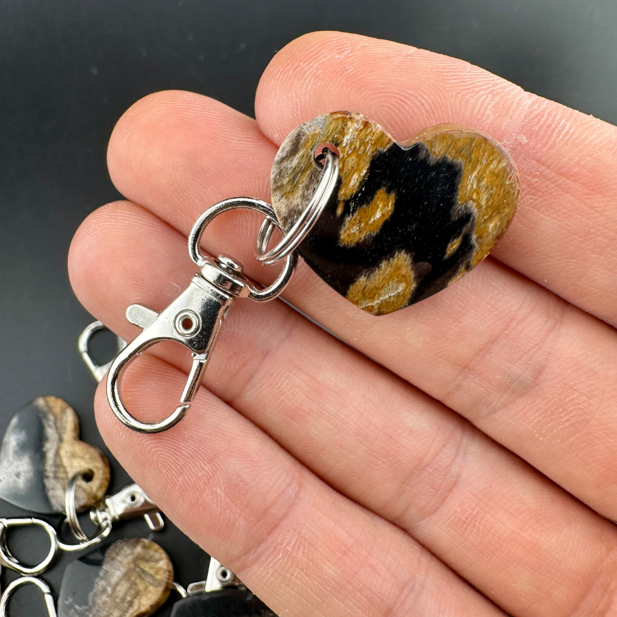 Petrified Wood Keychain