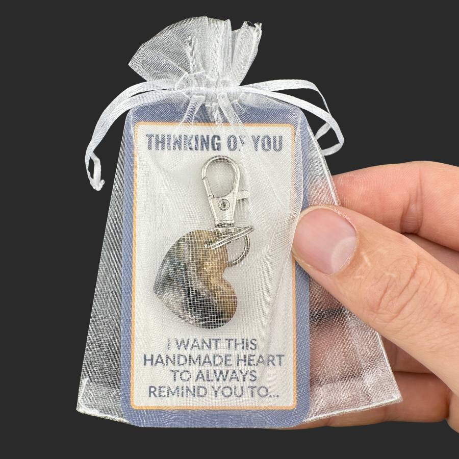 Petrified Wood Keychain