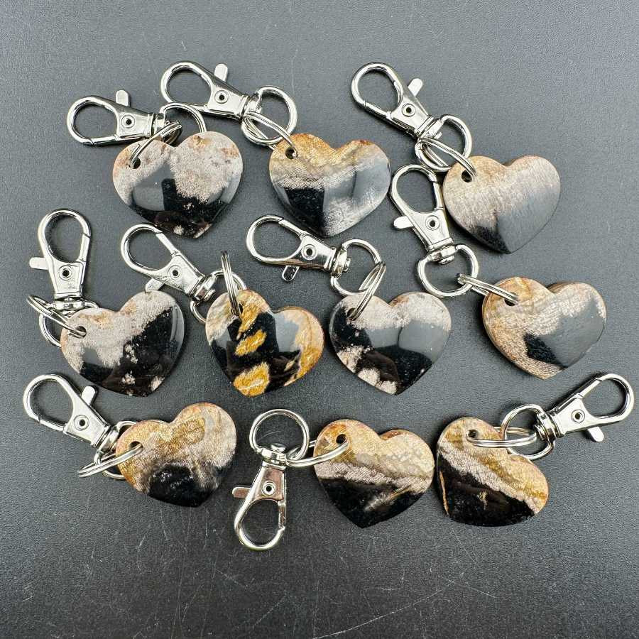 Petrified Wood Keychain