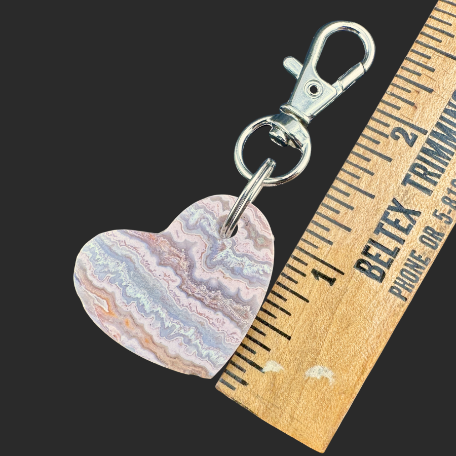 Pink Crazy Lace Keychain