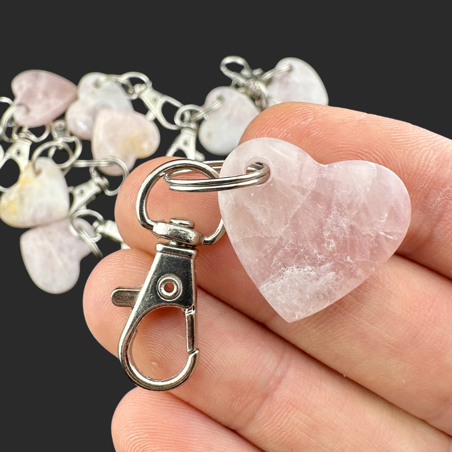 Rose Quartz Keychain