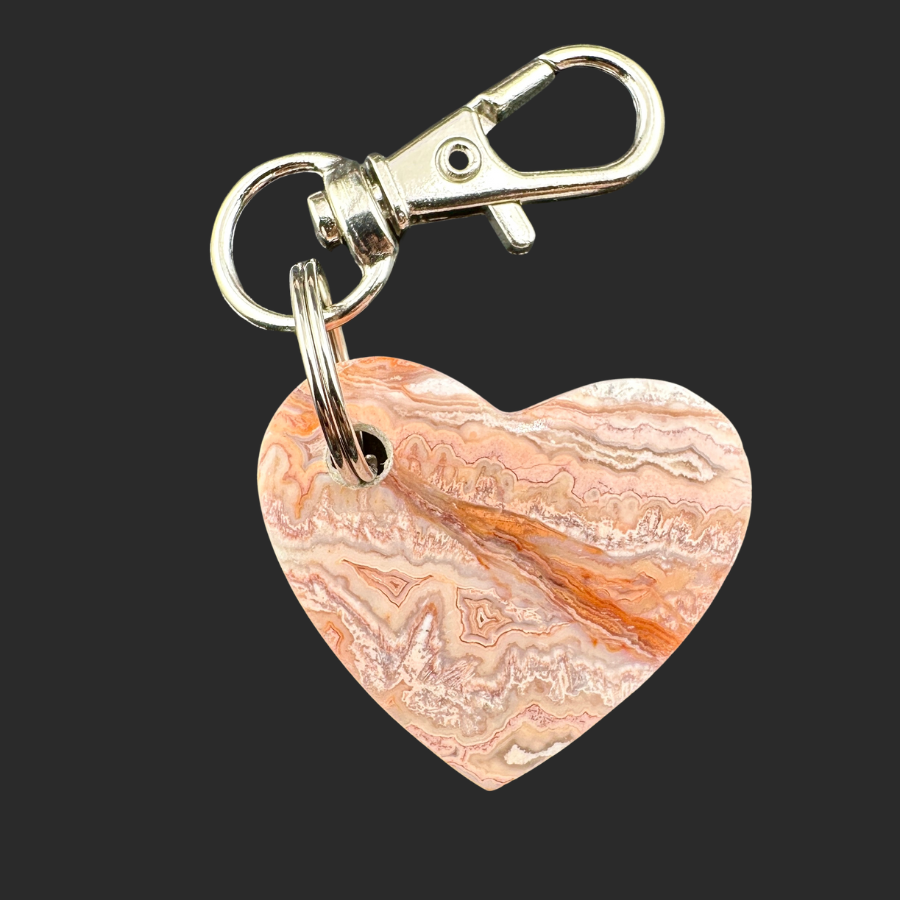 Pink Crazy Lace Keychain