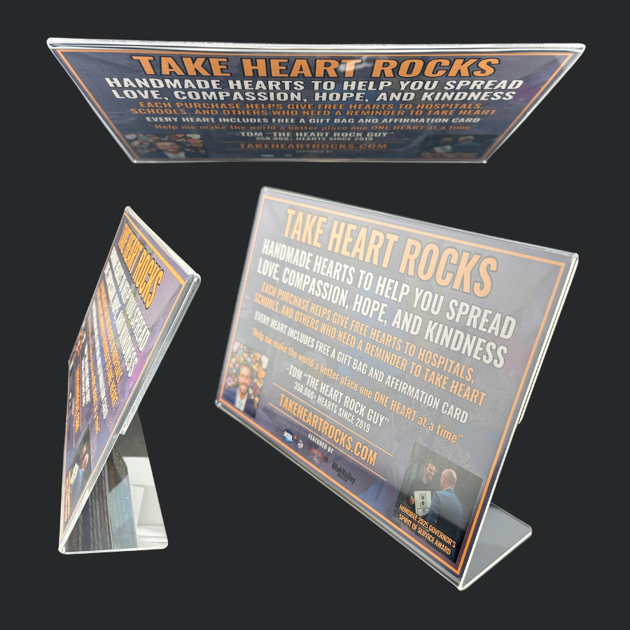 Sign: Take Heart Rocks Message