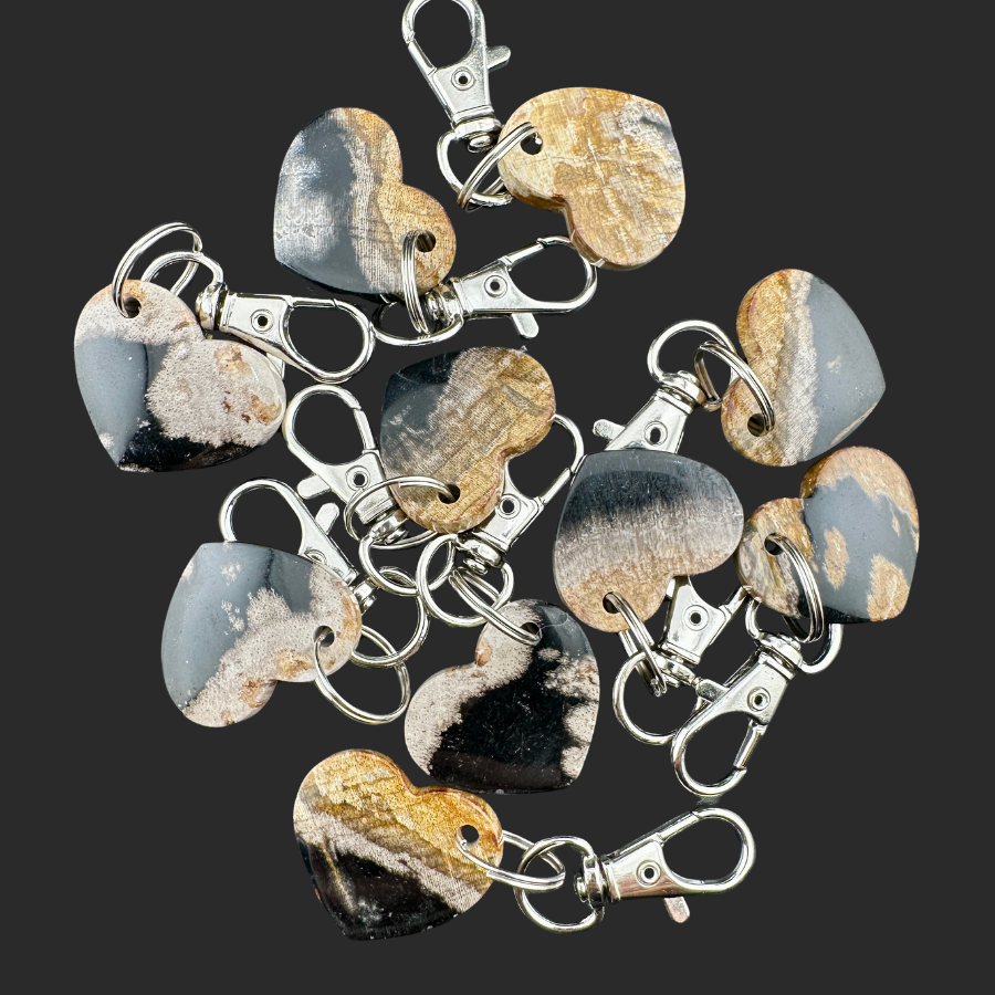 Petrified Wood Keychain