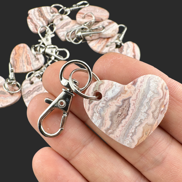 Pink Crazy Lace Keychain