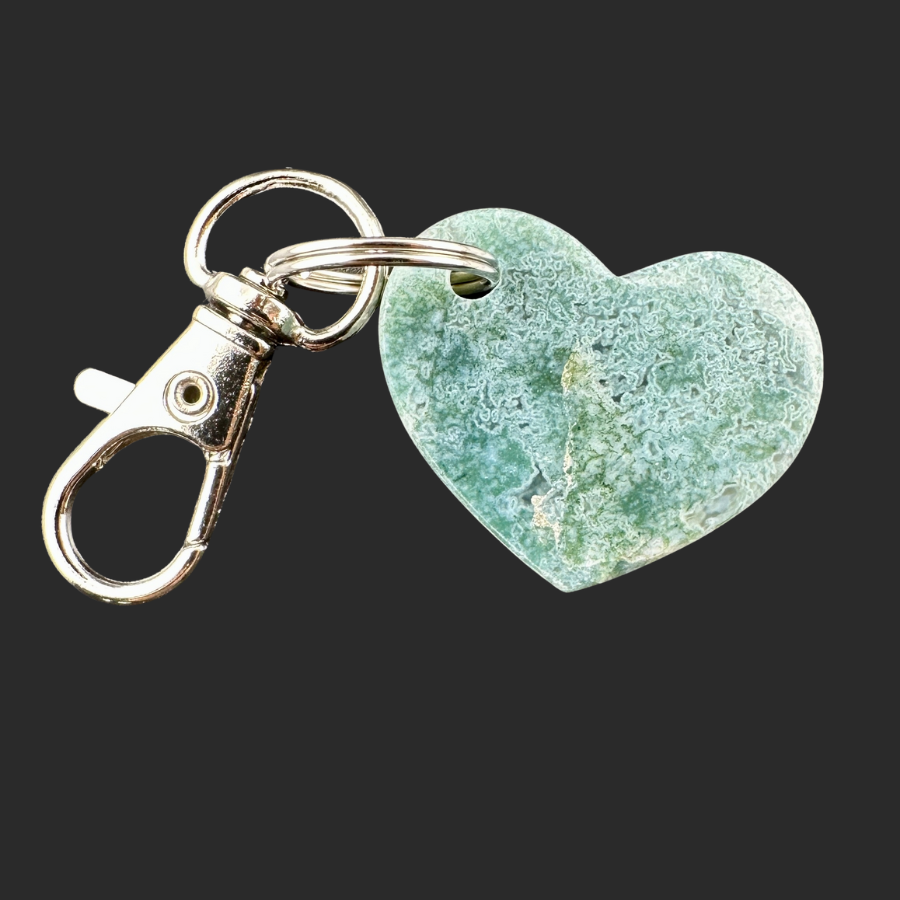 Moss Agate Keychain