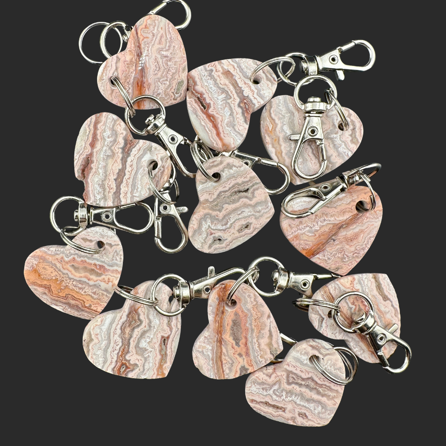 Pink Crazy Lace Keychain