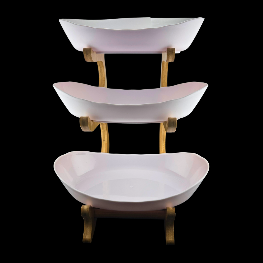 3-Tiered Bamboo Display