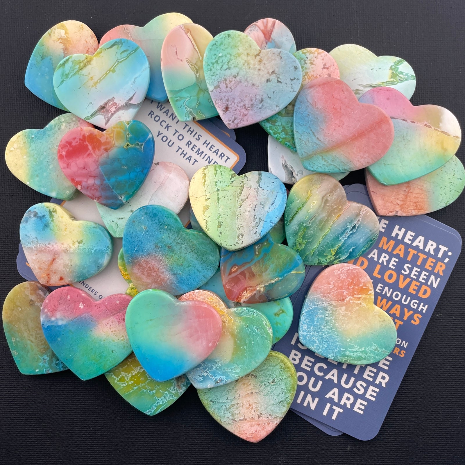 Rainbow-Dyed White Lace Agate