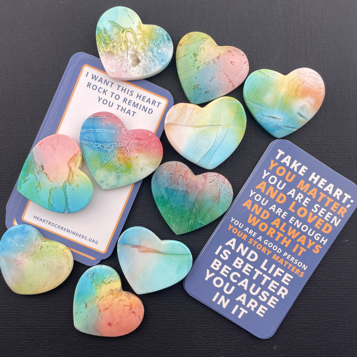 Rainbow-Dyed White Lace Agate