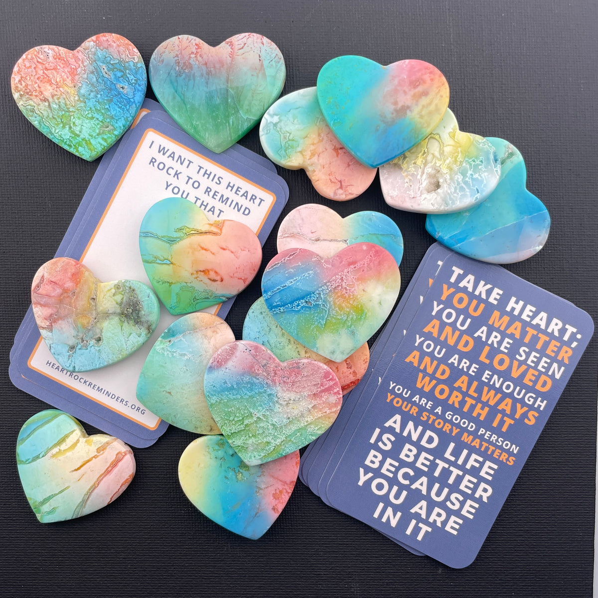 Rainbow-Dyed White Lace Agate