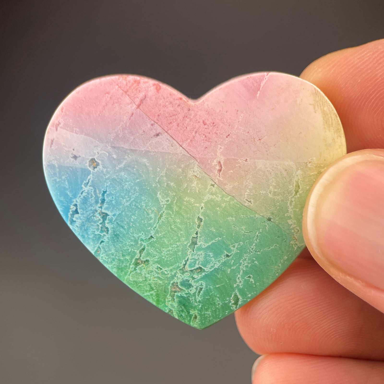 Rainbow-dyed White Lace Agate