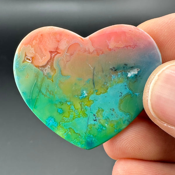 Rainbow-dyed White Lace Agate