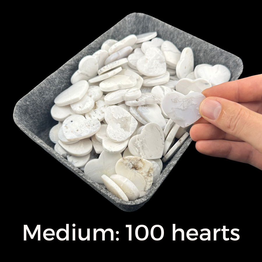 Felt Tray Heart Rocks Display