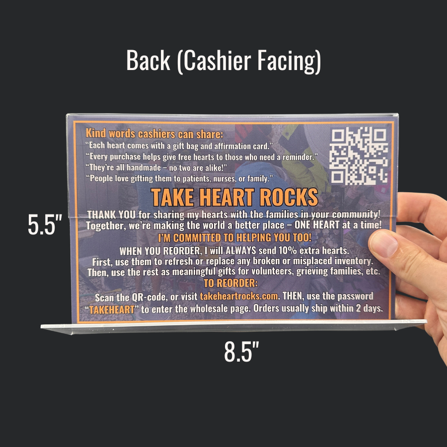 Sign: Take Heart Rocks Message