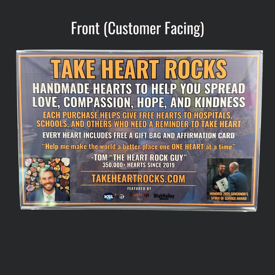 Sign: Take Heart Rocks Message