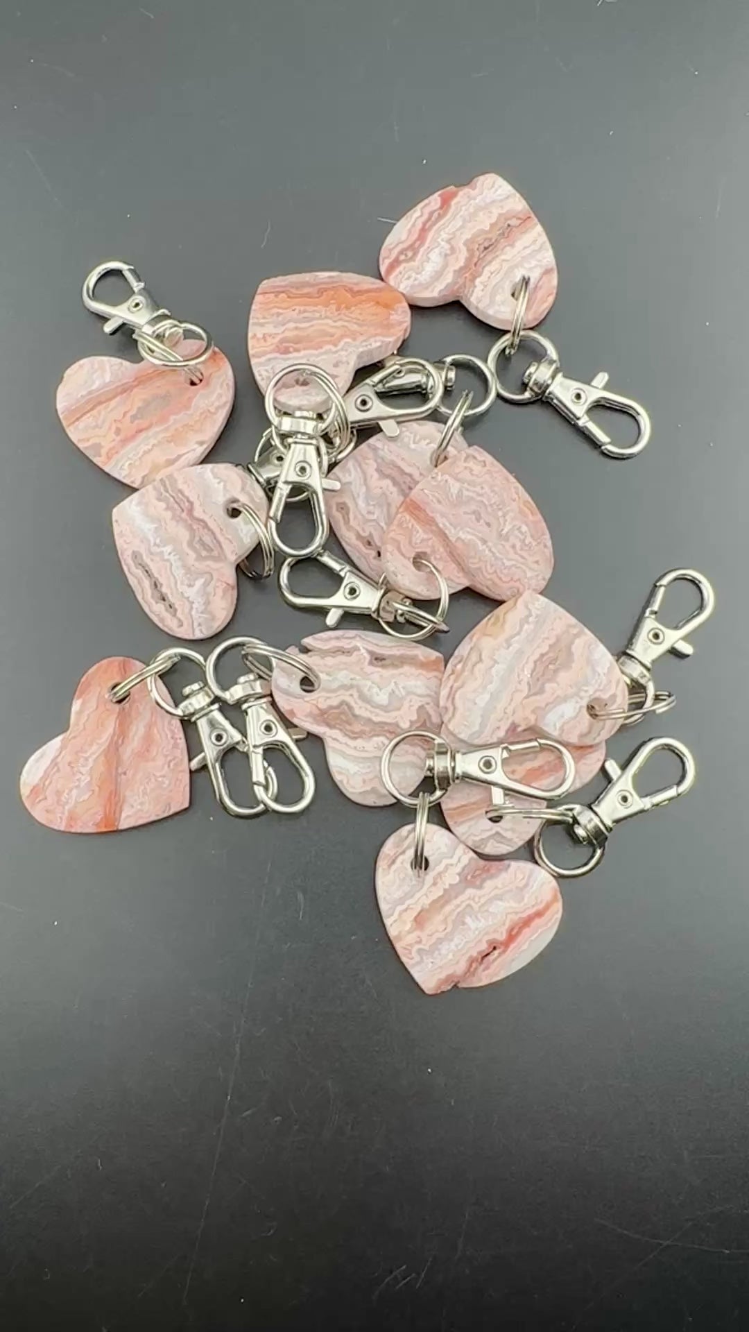 Pink Crazy Lace Keychain