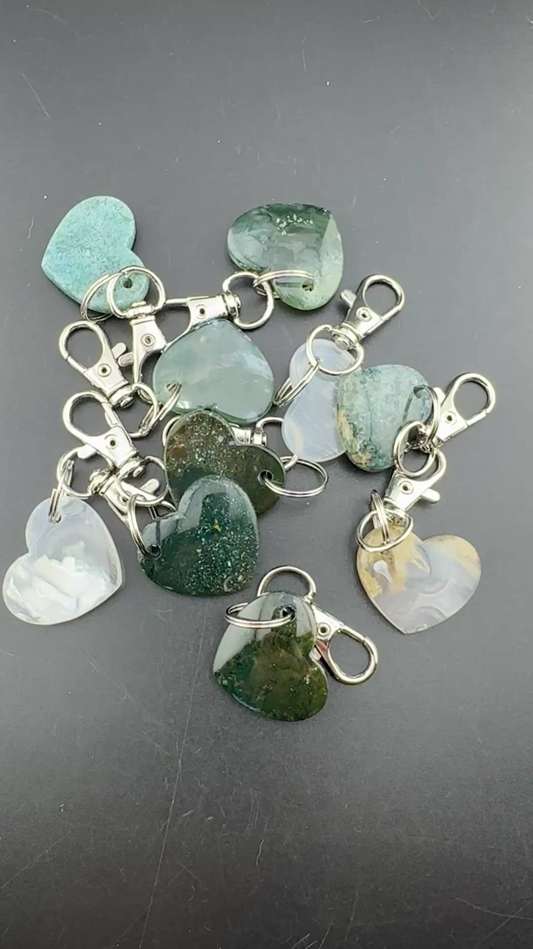 Moss Agate Keychain