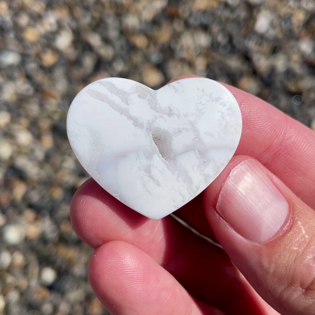 Rainbow-dyed White Lace Agate